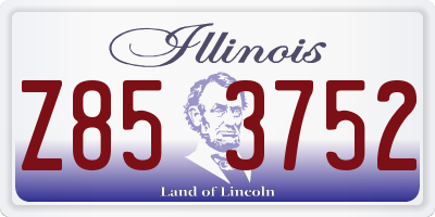 IL license plate Z853752