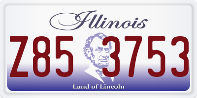 IL license plate Z853753