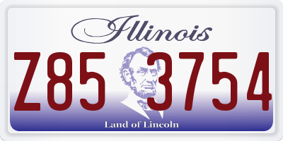 IL license plate Z853754