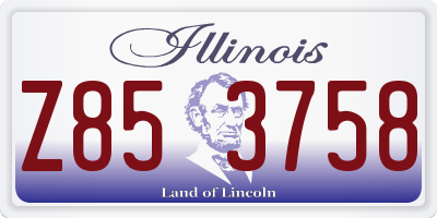 IL license plate Z853758