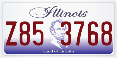IL license plate Z853768
