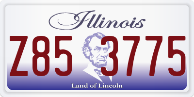 IL license plate Z853775