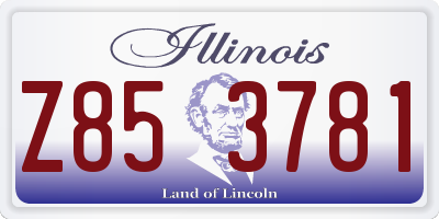 IL license plate Z853781