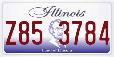 IL license plate Z853784