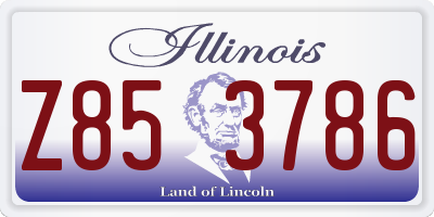 IL license plate Z853786