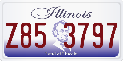 IL license plate Z853797