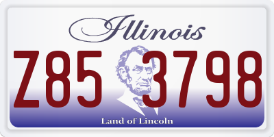 IL license plate Z853798