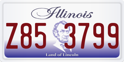 IL license plate Z853799