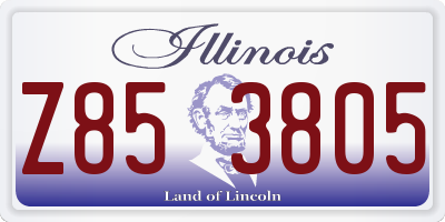 IL license plate Z853805