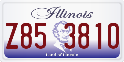 IL license plate Z853810