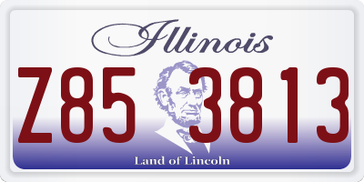 IL license plate Z853813