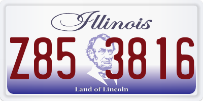 IL license plate Z853816
