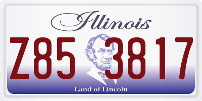 IL license plate Z853817