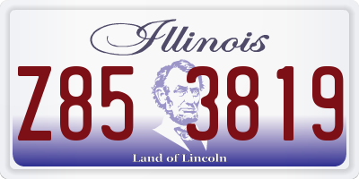 IL license plate Z853819