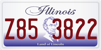 IL license plate Z853822