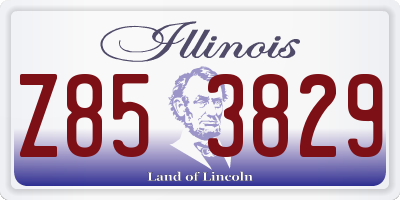 IL license plate Z853829
