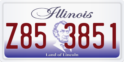IL license plate Z853851