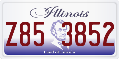 IL license plate Z853852