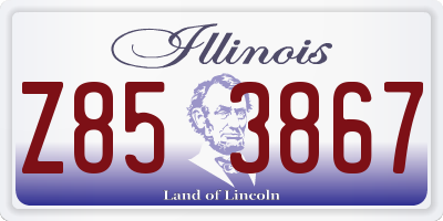 IL license plate Z853867