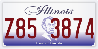 IL license plate Z853874