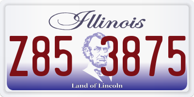 IL license plate Z853875