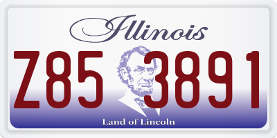 IL license plate Z853891