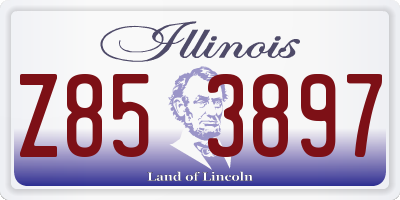 IL license plate Z853897