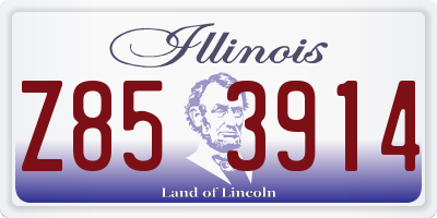 IL license plate Z853914