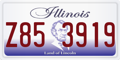 IL license plate Z853919