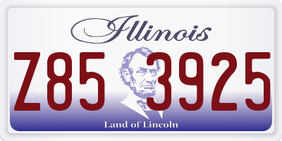 IL license plate Z853925