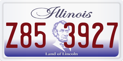IL license plate Z853927