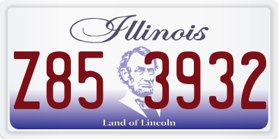 IL license plate Z853932