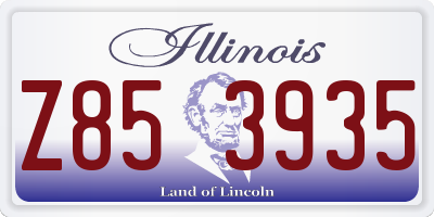 IL license plate Z853935