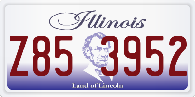 IL license plate Z853952