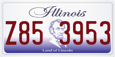 IL license plate Z853953