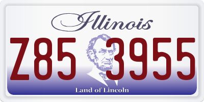 IL license plate Z853955