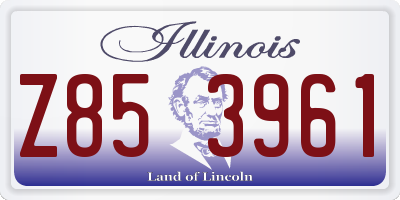 IL license plate Z853961
