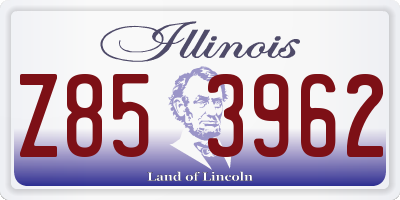 IL license plate Z853962