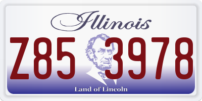 IL license plate Z853978