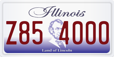 IL license plate Z854000