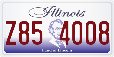 IL license plate Z854008