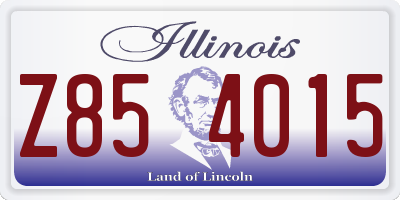 IL license plate Z854015
