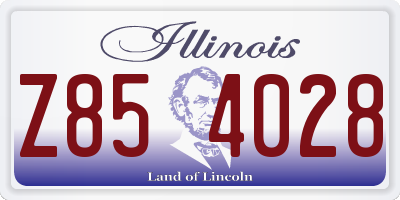 IL license plate Z854028