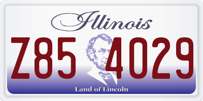 IL license plate Z854029
