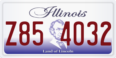 IL license plate Z854032
