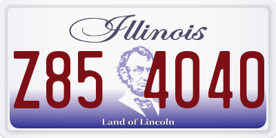 IL license plate Z854040