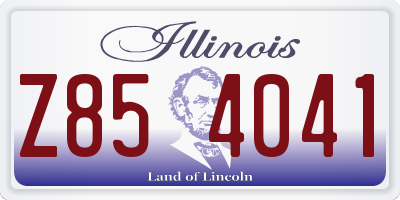 IL license plate Z854041