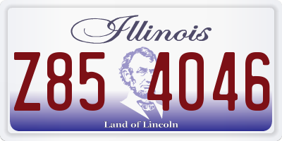 IL license plate Z854046