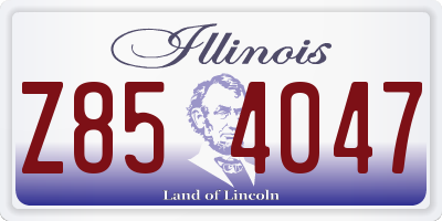 IL license plate Z854047