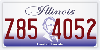 IL license plate Z854052